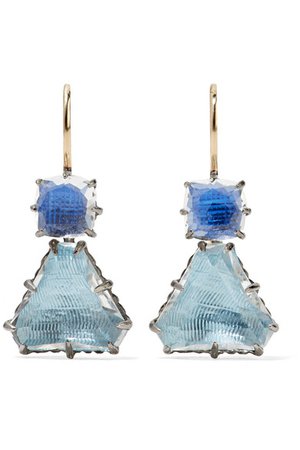 Larkspur & Hawk | Caterina rhodium-dipped quartz earrings | NET-A-PORTER.COM