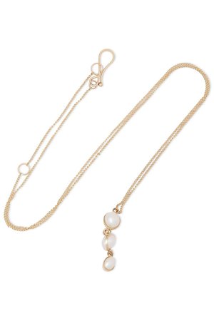 Gold 14-karat gold freshwater pearl necklace | Sale up to 70% off | THE OUTNET | MELISSA JOY MANNING | THE OUTNET