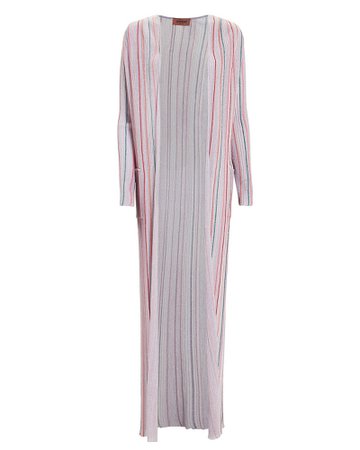 Lilac Lurex Striped Duster