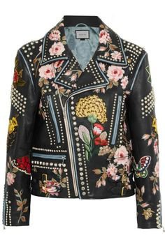 Gucci - Embellished Leather Jacket