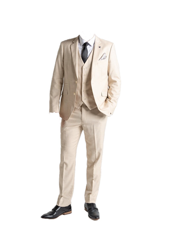 Mens Classic Edward Cream 3 Piece Suit Bespoke Premium Wedding Suit Office Suit Formal