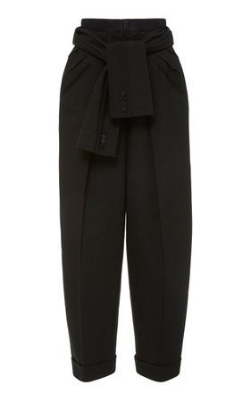 Tie-Waist Crepe Tuxedo Pants by Alexander Wang | Moda Operandi