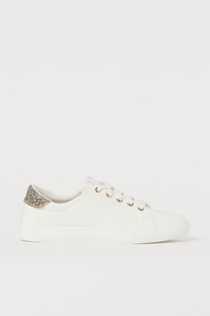 Glittery Sneakers - White