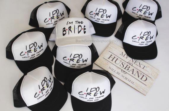 Bridal party FRIENDS bachelorette hats Bridesmaid party hats | Etsy