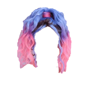 pink and blue hair png