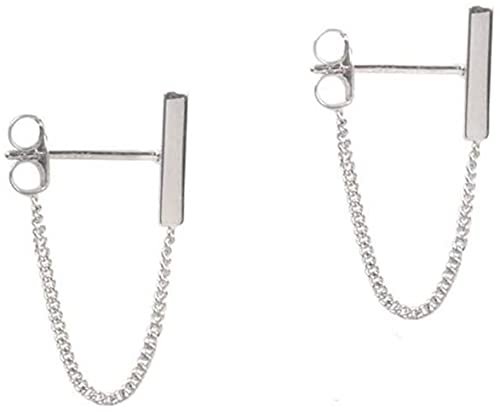 dangling silver earring chain