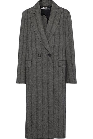 Black Double-breasted herringbone wool-blend coat | Sale up to 70% off | THE OUTNET | STELLA McCARTNEY | THE OUTNET