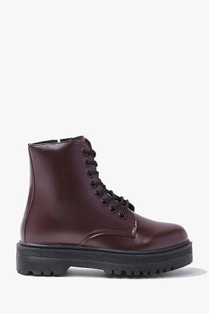 Faux Leather Combat Boots | Forever 21