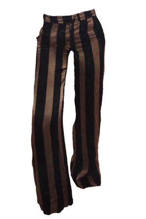 striped satin trousers