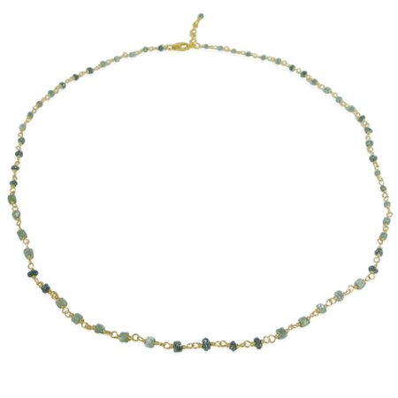 Gold Filled Rough Diamond Beaded Necklace - Tomfoolery London