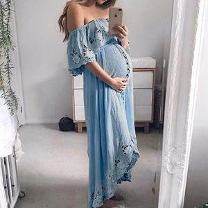 Maternity Casual Lace Off Shoulder Dress – lukalula