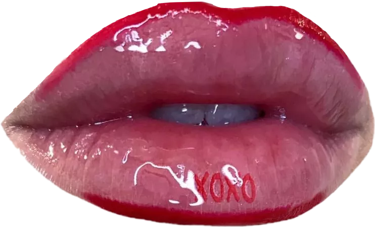 lips aesthetic red redvintage trendy lip xoxo...
