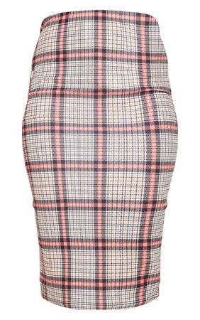 Check Print Midi Skirt | Skirts | PrettyLittleThing USA
