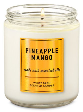 Pineapple Mango Single Wick Candle | Bath & Body Works