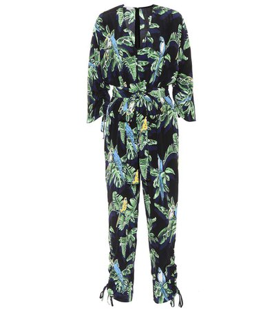 Stella McCartney - Printed silk jumpsuit | mytheresa.com