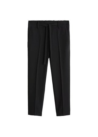 MANGO Bow straight trousers