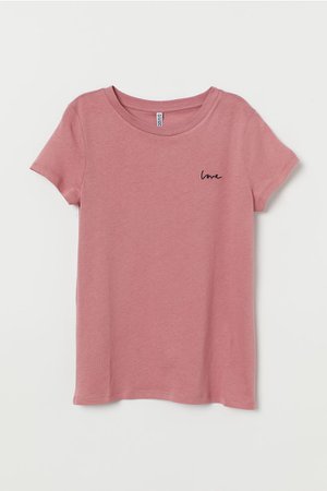 Jersey T-shirt - Pink - | H&M US