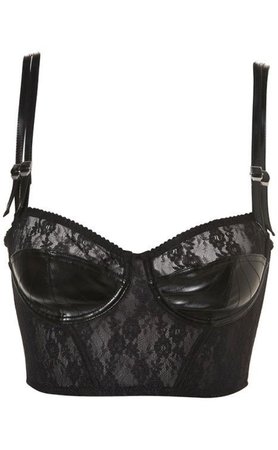 Black Lace Bustier from SSENSE