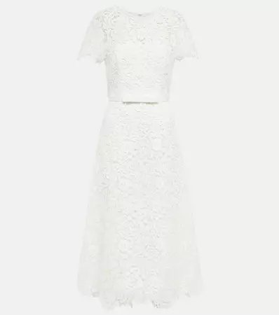 Floral Lace Maxi Dress in White - Self Portrait | Mytheresa