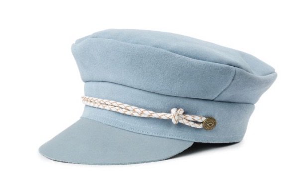 pale blue hat
