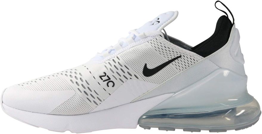Amazon.com | Nike Men's Air Max 270 Sneaker, White White Black White 100, 10 | Road Running