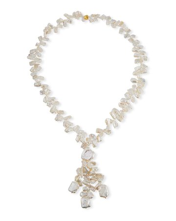 NEST Jewelry Pearl Cluster Long Drop Necklace