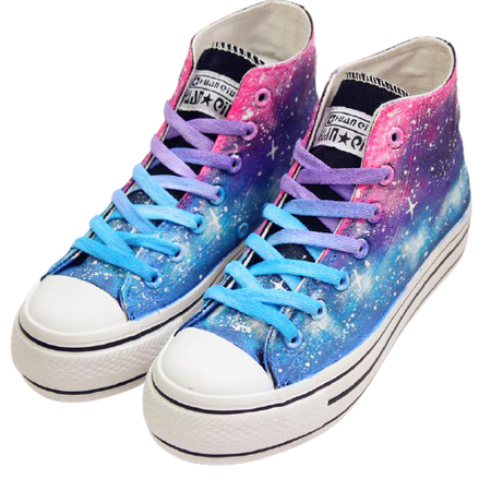 Gradient Galaxy Canvas High Shoes