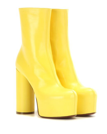 yellow platform boots