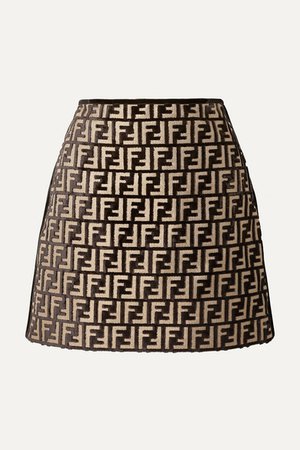 Fendi | Flocked woven mini skirt | NET-A-PORTER.COM