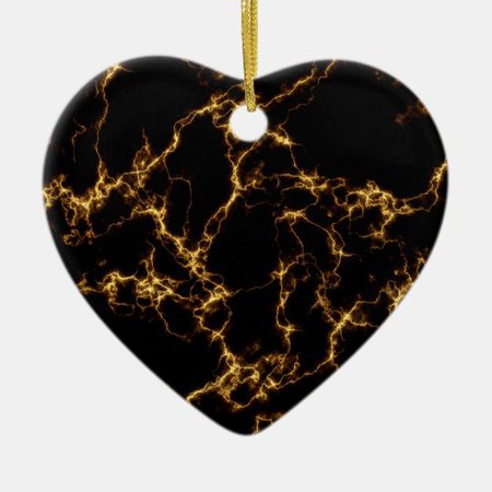 Elegant Marble style3 - Black Gold Christmas Ornament | Zazzle.co.uk