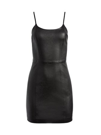 Nelle Fitted Leather Mini Dress | Alice And Olivia