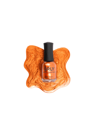 orange nail polish manicure