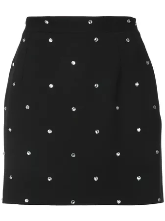 Alessandra Rich Crystal Embellished Mini Skirt - Farfetch