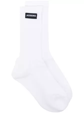 Jacquemus logo-patch Ribbed Socks - Farfetch