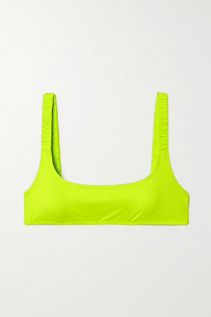Chartreuse + NET SUSTAIN Colombier neon bikini top | Fisch | NET-A-PORTER
