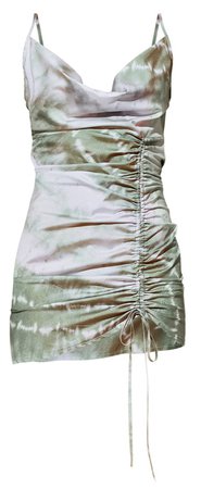 pretty little thing tie dye ruched dress