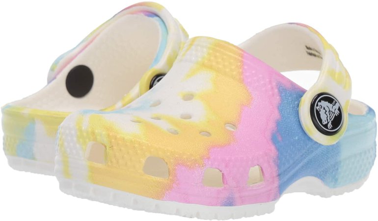 Amazon.com | Crocs Kids' Classic Tie Dye Clog | Slip On Shoes for Boys and Girls, Multi, J3 US Little Kid | Clogs & Mules
