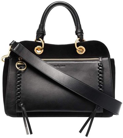 black Tilda leather tote bag