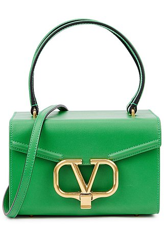 Valentino Valentino Garavani Alcove small green leather box bag - Harvey Nichols