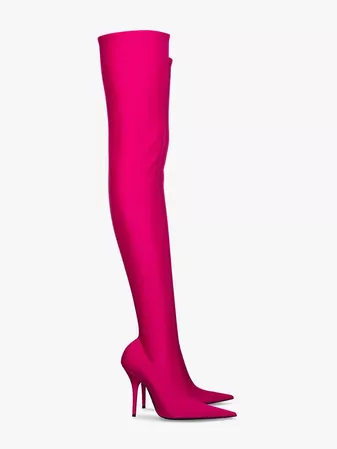 Balenciaga Pink Knife 115 Thigh Boots | Boots | Browns
