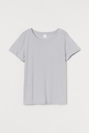 Cotton T-shirt - Light gray - Ladies | H&M CA