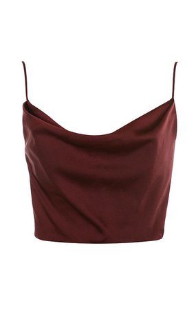 dark red-brown silk top
