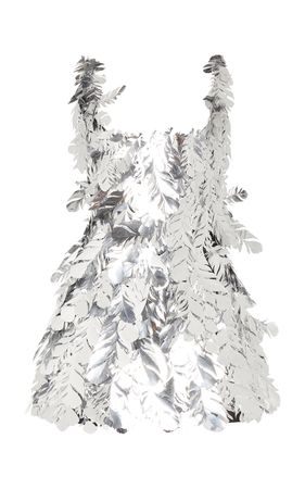 Metallic Feather Mini Dress By Coperni | Moda Operandi