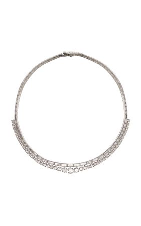 Vintage Platinum & Diamond Riviere Necklace By Stephen Russell Vintage | Moda Operandi
