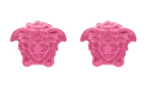 Versace Medusa stud pink earrings