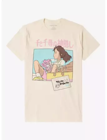 Studio Ghibli Spirited Away Chihiro Bouquet T-Shirt - ootheday.