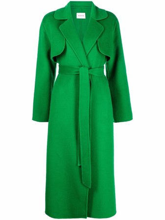 P.A.R.O.S.H. belted wrap coat - Green