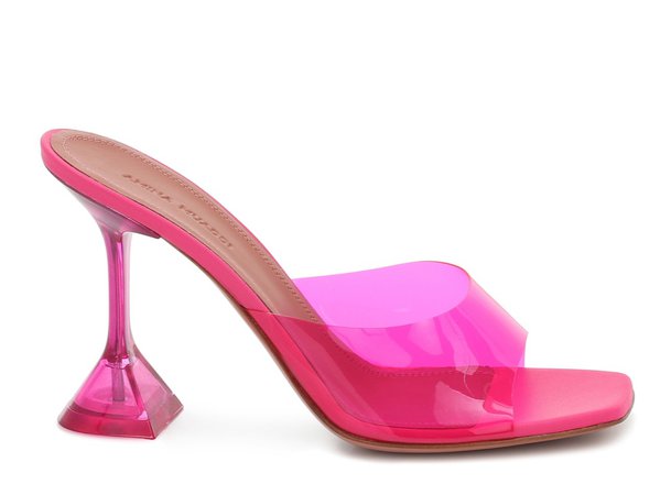 Amina Muaddi Lupita PVC Pink Sandals
