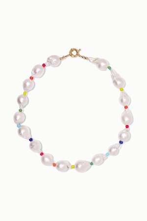 White Asti pearl and bead necklace | éliou | NET-A-PORTER