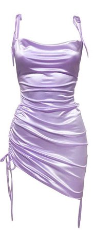 Leau Cabo Dress - Satin lilac dress